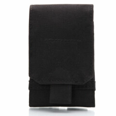 Black Tactical 5in Cell Phone Pouch Molle Storage Bag Accessories Pack Outdoor