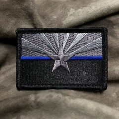 Subdued Thin Blue Line ARIZONA State Flag Patch, Law Enforcement
