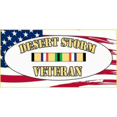 Desert Storm Veteran Bumper Sticker - 4"x8"