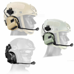 Tactical Communication Headset Sound Pickup Noise Canceling &Helmet Rail Adapter