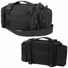 Black Modular Deployment Bag Compact Tactical Military Hand Bag Carrier