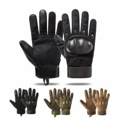 Hunting Tactical Gloves Rubber Knuckle Army Military Police Work Cycling Gear 