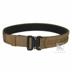 KRYDEX Tactical Belt 1.75 inch Heavy Duty Belt Quick Release MOLLE Coyote Brown