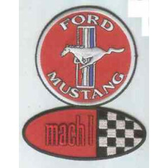 FORD MUSTANG Mach 1 CLOTH PATCH ABOUT 4 INCH FREE SHIPPING IN USA