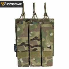 IDOGEAR Tactical Triple Mag Pouch Mag Carrier MOLLE for Submachine Mag Paintball