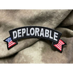 Deplorable Small American Flag Rocker Patch