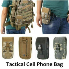 Men Tactical Cell Phone Belt Pack Universal Bag Molle Waist Holster Pouch Case