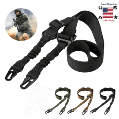 2 Point Shoulder Rifle Gun Sling Strap Hunting Tactical Airsoft Bungee Belt Rope