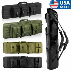 36"46"47" Tactical Carbine Rifle Range Gun Carry Case Double Padded Backpack US