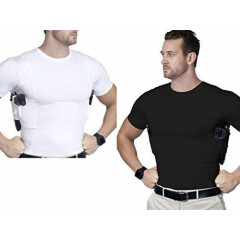AC UNDERCOVER Concealed Carry Crew Neck TShirt Black / White Ref. 511 (2-PacK)