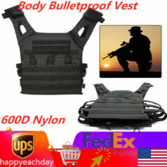 Body Bulletproof Vest Front Back Plates Armor Tactical Jacket Guard Security USA