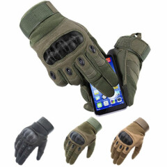 Tactical Hard Knuckle Full Finger Gloves Hunting SWAT Army Military Combat CS