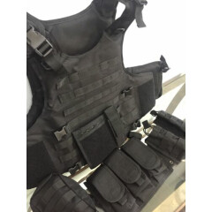 New Tactical Plate Carrier FREE BULLETPROOF 3a Inserts BODY ARMOR With Pouches