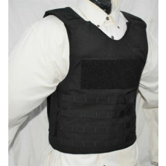 New Large Tactical Plate Carrier Body Armor BulletProof Vest Lvl IIIA Inserts 
