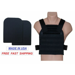 Level III 10x12 Body Armor & Plate Carrier STOPS .308 & Green Tip US Made 