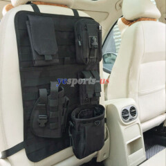Tactical Molle Car Seat Back Cover Protector Organizer Storage Pouch Fit All Car