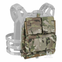 KRYDEX Tactical Zip-on Panel Plate Carrier Back Zipper Pack for CPC JPC2.0 Vest