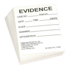 Armor Forensics 3-1000 Lightning Powder Evidence ID Labels 2" x 2" (Pack of 100)