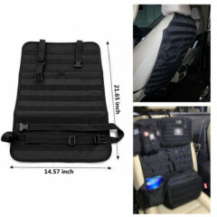 Tactical MOLLE Car Seat Organizer Seat Back Hunting Protector Pouch Carry Bag