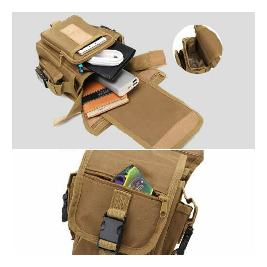 Waterproof Fanny Pack Tactical Military Drop Leg Bag Hip Belt Waist Pack Hiking {3}