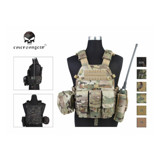 Emerson LBT6094A Style Plate Carrier Vest with 3 Pouch Tactical Airsoft Vest {1}