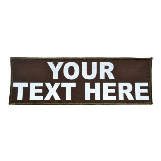 Custom Text Reflective Patch - Multiple Sizes Military/ Patch Hook Backing {12}