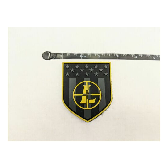 Leupold Optics Shield PVC Patch. American Flag Hook and Loop Moral Patch. New! {5}