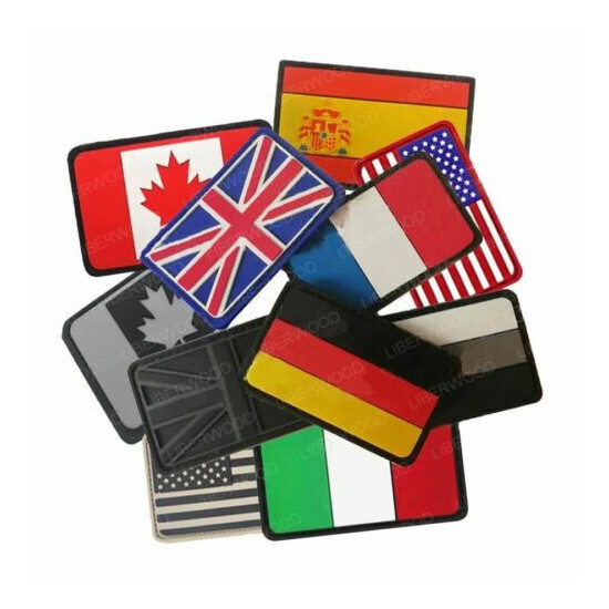 Union Jack Spain France Germany Italy American USA US Canada Flag Patch {1}