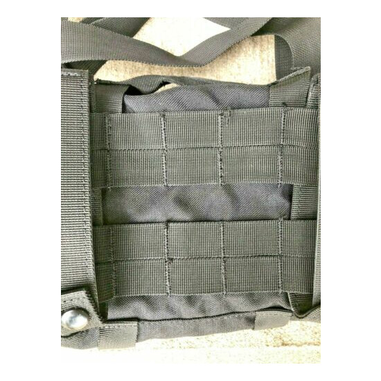 BLACK MOLLE Belt Tactical Duty Waist Pack Multi Pocket Shoulder Strap & Handle. {6}