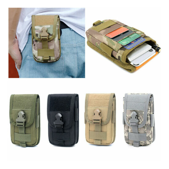 Tactical Molle Pouch EDC Multi-purpose Belt Waist Pack Bag Card Phone Pocket {1}