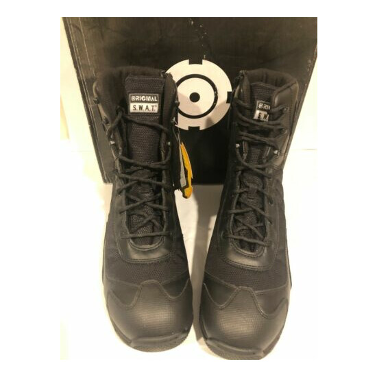Original S.W.A.T. Tactical Boot Men's H.A.W.K. 9" Side Zip EN, Size: 14W, Black {1}