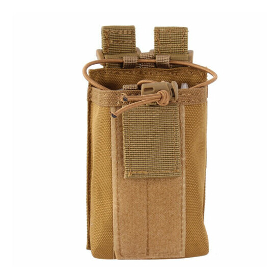 Molle Adjustable Tactical Radio Pouch Heavy Duty Walkie Bag Talkie Belt Holder {11}