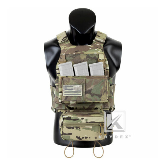 KRYDEX Low Vis Slick Armor Carrier & Micro Fight Placard & Drop Pouch Multicam {5}