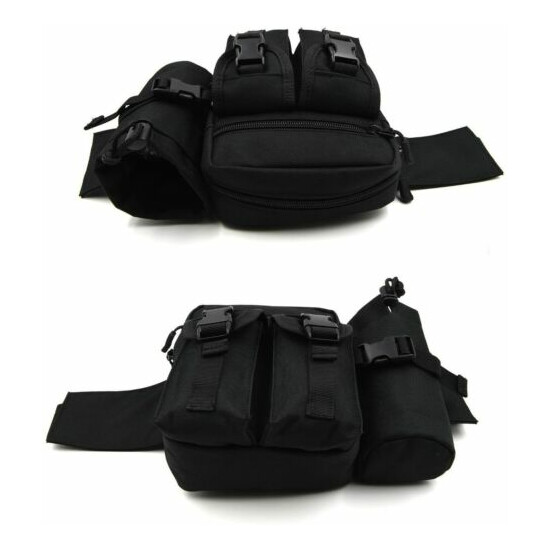 Tactical Waist Pack Pouch With Water Bottle Pocket Holder Molle Fanny Belt Bag {6}