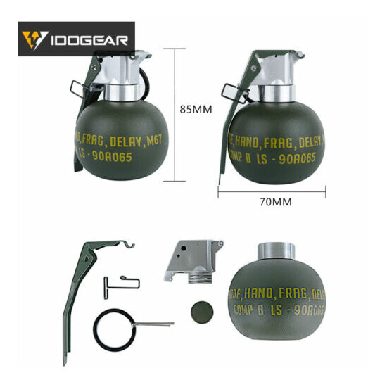 IDOGEAR Tactical M67 Grenade Body Model Dummy Frag Gren Quick Release Paintball {3}