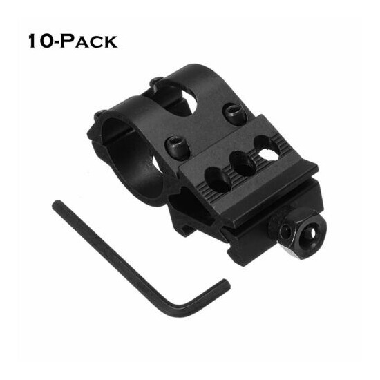 10-Pack Offset Tactical 1 Inch Flashlight Optics Mount for Weaver Picatinny Rail {1}