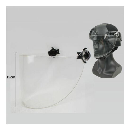 Tactical Transparent Windproof Lens Mask for Mich/ FAST Helmet Paintball Airsoft {3}