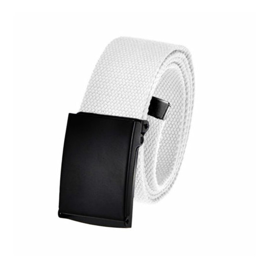 Men's Golf Belt in 1.5 Black Flip Top Buckle with Adjustable Canvas Web Belt {14}