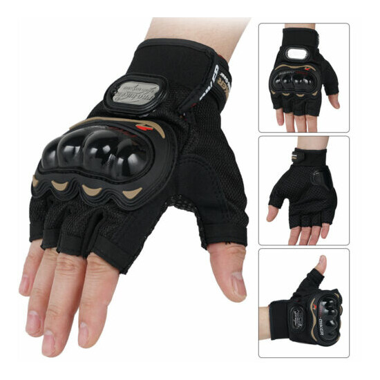 New Tactical Fingerless Military Outdoor Airsoft Hard Knuckle Half Finger Gloves {12}
