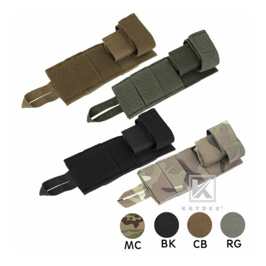 KRYDEX Radio Antenna Relocator Tactical Antenna Retention Strap Hold Pouch Camo {1}