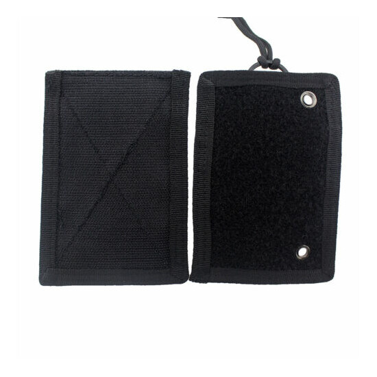 Tactical ID Card Holder Credit Card Organizer Hook & Loop Pouch US STOCK {5}