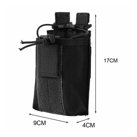Molle Adjustable Tactical Radio Pouch Heavy Duty Walkie Bag Talkie Belt Holder {2}