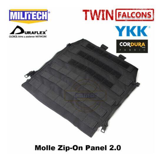 MILITECH Zip-On Molle Panel for JPC CPC AVS Military 500D Cordura Zipper Pack {1}