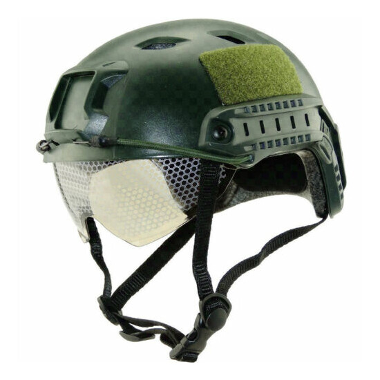 Tactical Airsoft Paintball Military Protective SWAT Helmet w/ Goggle + half Mask {10}