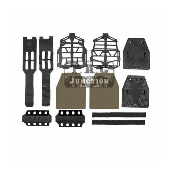 Emerson Tactical Skeleton Armor Frame Plate Carrier Vest + Plates Lightweight {8}