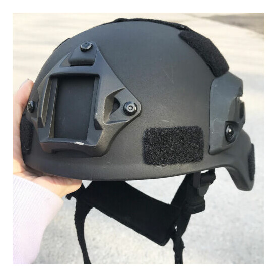 UHMW-PE Bullet Proof MICH 2000B Level IIIA Safety Ballistic Helmet Black {5}