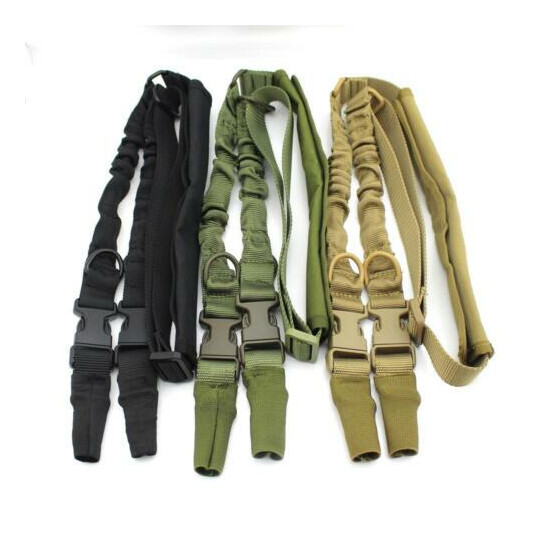 Hot New Tactical 2 Points Adjustable Heavy Duty Quick Detach Stealth Rifle Sling {3}