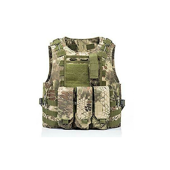 Black Police Military Tactical Molle Plate Carrier Combat Gear Vest PALs Ad 2020 {13}