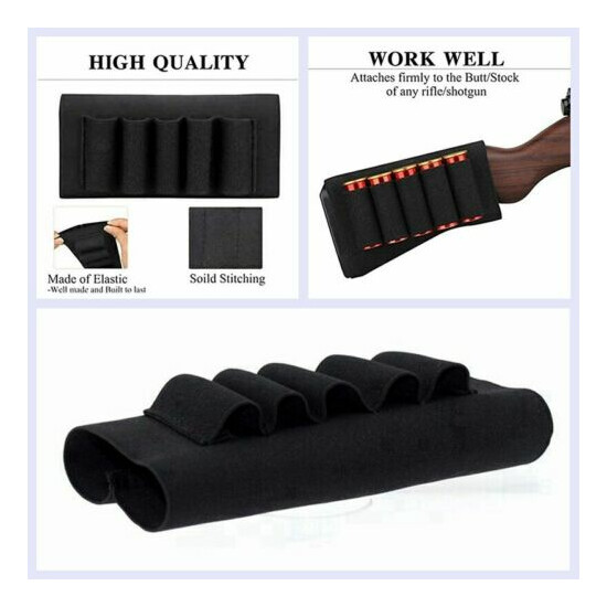 Tactical 5 Round Shotgun Ammo Carrier Shell Holder Pouches Hunting Accessories {3}