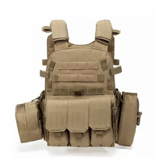 Tactical plate carrier vest Tan {1}